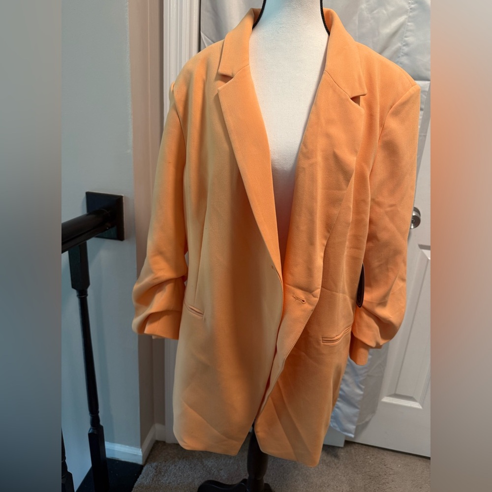 Scoop NYC Women's Vibrant Orange Blazer